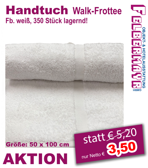 Handtuch Fb. weiß, Walk-Frottee